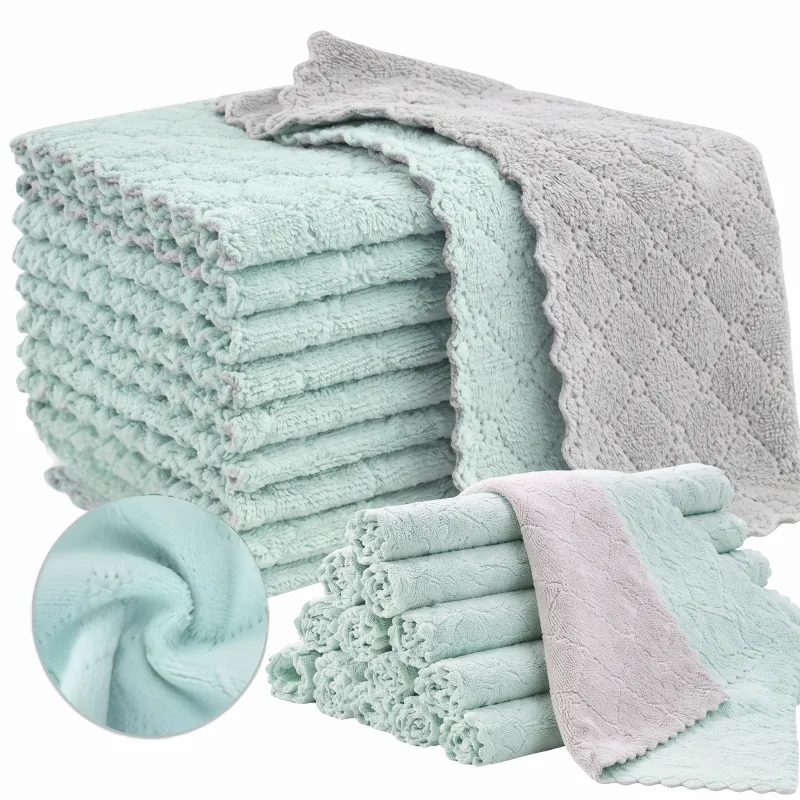 Lot de chiffons en microfibre TOPCLEAN - 10 pièces