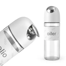 Bouteille en verre pour huile d'olive ou vinaigre avec ouverture automatique 510 ml / Blanc