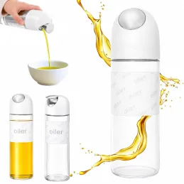 Bouteille en verre pour huile d'olive ou vinaigre avec ouverture automatique 510 ml / Blanc