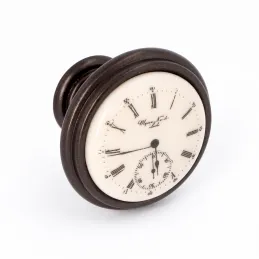 Bouton de meuble VIAMO CLOCK / Métallisé brun