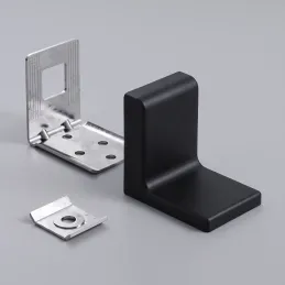 Ferrure de suspension pour meuble avec cache – Noir