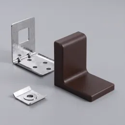 Ferrure de suspension pour armoire avec cache - Marron foncé