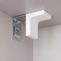 Ferrure de suspension pour meuble avec cache – blanc