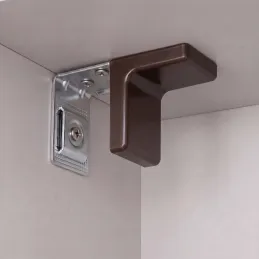 Ferrure de suspension pour armoire avec cache - Marron foncé