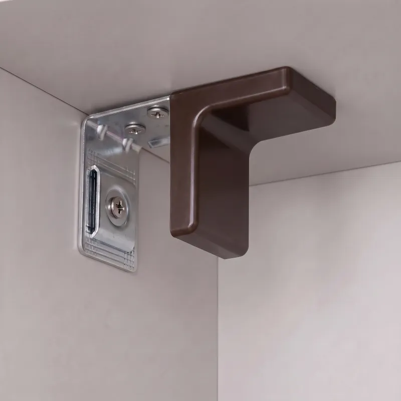 Ferrure de suspension pour armoire avec cache - Marron foncé