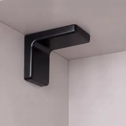Ferrure de suspension pour meuble avec cache – Noir