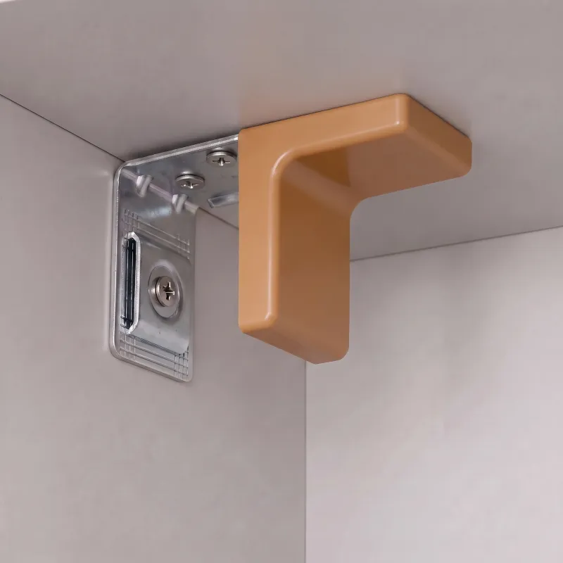 Ferrure de suspension pour armoire avec cache – Hêtre