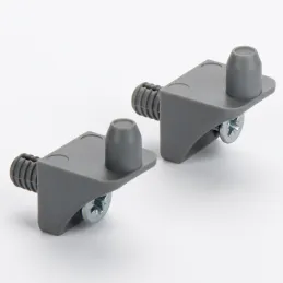 Support d'étagère en plastique avec vis - 100 pcs / Gris