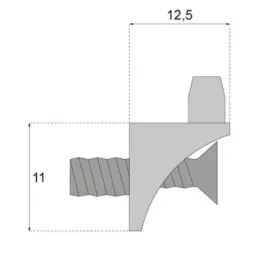 Support de tablette en plastique avec vis - 100 pcs / Blanc