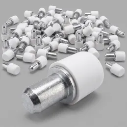 Support d'étagère pour verre avec joint - 100 pcs / Blanc