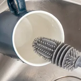 Brosse en silicone pour laver les verres / Gris