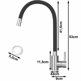 Mitigeur Blanco LINUS silgranit / Noir mat