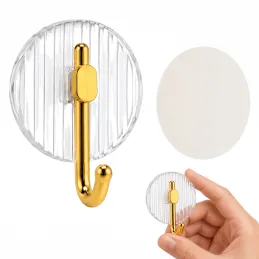 Porte-manteau adhésif GLAMOUR ROUND / Or brossé