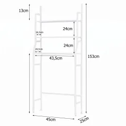 Armoire murale au-dessus des WC / Blanc