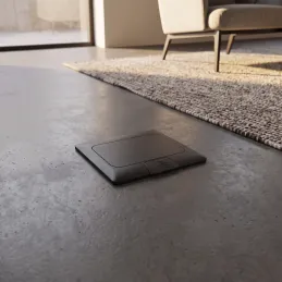 Prise escamotable de sol FLOOR LUX SCHUKO 1x230V + USB A-C / Noir