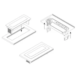 Prise escamotable AMBIENTE SCHUKO 3x230V + USB A-C / Inox