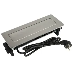 Prise escamotable AMBIENTE SCHUKO 3x230V + USB A-C / Inox