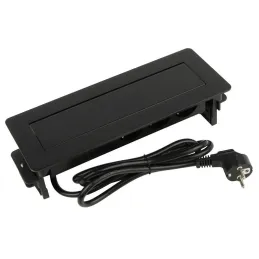 Prise escamotable AMBIENTE SCHUKO 3x230V + USB A-C / Noir mat