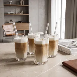 Verre à café en borosilicate WAVE 275 ml / Transparent