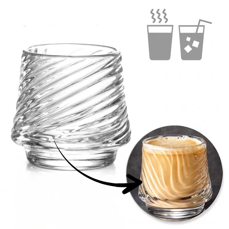 Verre à café en borosilicate GROOVE 150 ml / Transparent