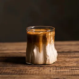 Verre à café en borosilicate WOOD 300 ml / Transparent