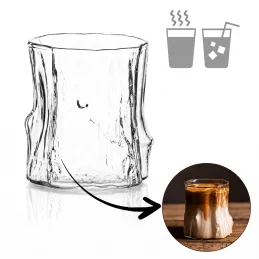 Verre à café en borosilicate WOOD 300 ml / Transparent