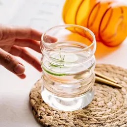 Verre à café en borosilicate BUBLLE 350 ml / Transparent