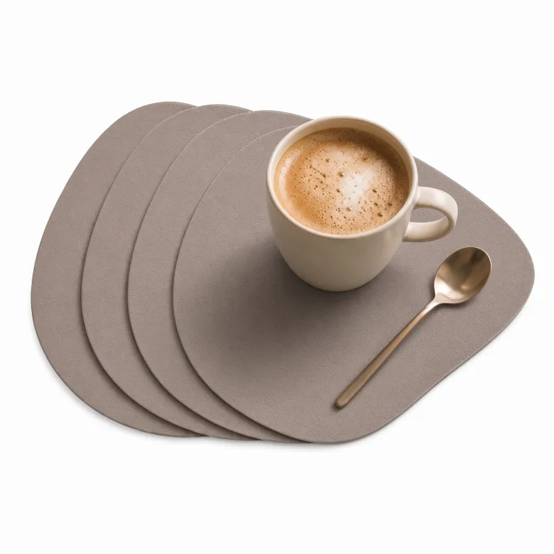 Set de 4 dessous de verre LANIO 110 x 140 mm / Beige