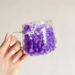 Tasse thermos pour boissons à fleurs FLOWER GLASS 180 ml / Violette