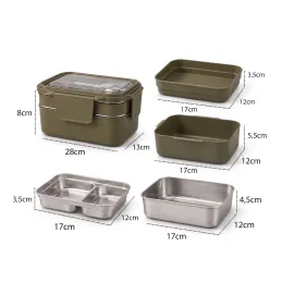 Boîte à déjeuner en inox avec couverts MY BOX / Beige