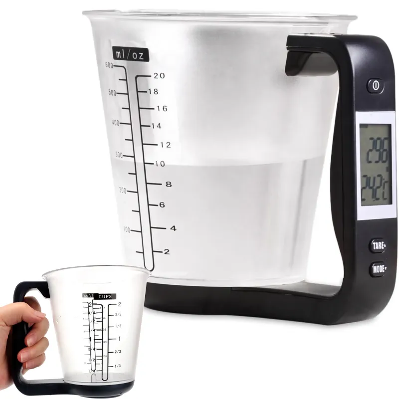 Récipient de cuisine de 600 ml avec balance numérique LCD