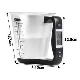 Récipient de cuisine de 600 ml avec balance numérique LCD