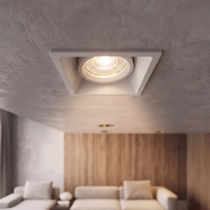 Spot design inclinable ADAMO SQUARE / Blanc mat