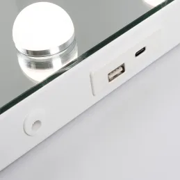 Miroir cosmétique avec lumière LED MELANIA / Blanc