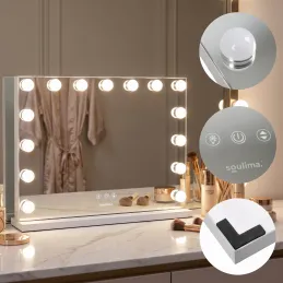Miroir cosmétique avec lumière LED MELANIA / Blanc