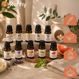 Set de 10 huiles parfumées pour diffuseurs d'arômes / 15 ml