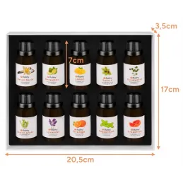 Set de 10 huiles parfumées pour diffuseurs d'arômes / 15 ml