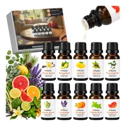 Set de 10 huiles parfumées pour diffuseurs d'arômes / 15 ml
