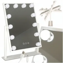 Miroir cosmétique avec lumière LED MELANIA MINI / Blanc