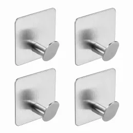 Lot de 4 crochets adhésifs ZITA / Inox