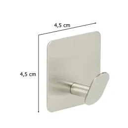 Lot de 4 crochets adhésifs ZITA / Inox