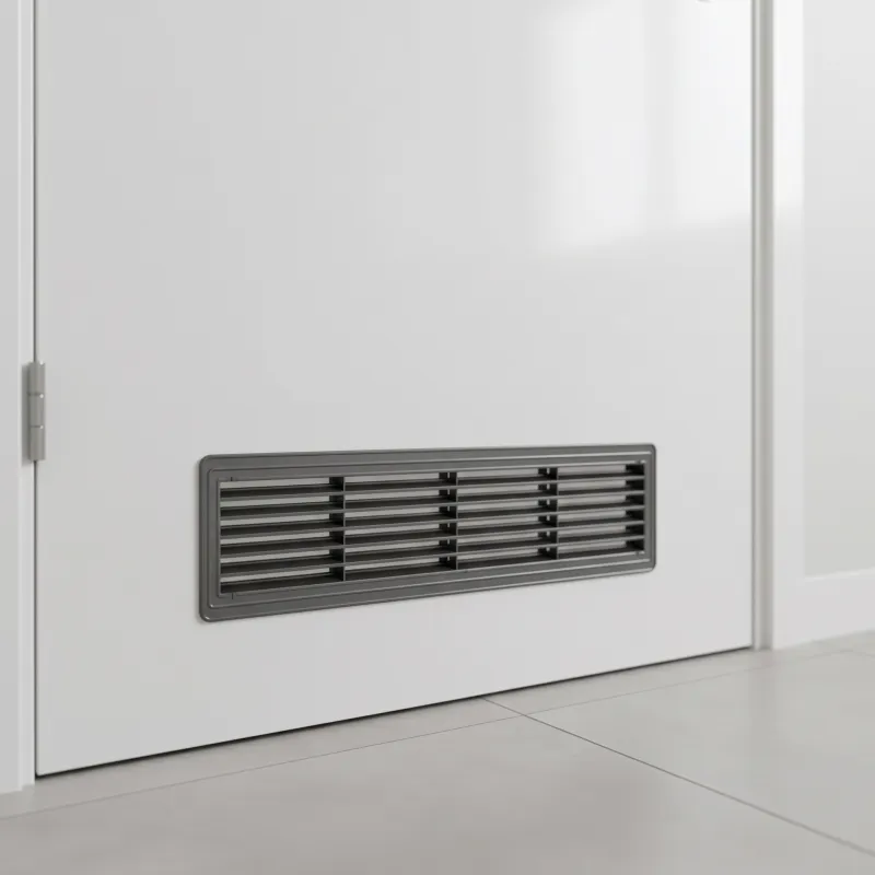 Grille de ventilation double face pour porte 430 x 115 mm / Graphite