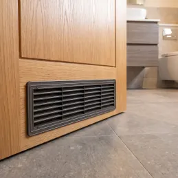 Grille de ventilation double face pour porte 430 x 115 mm / Graphite