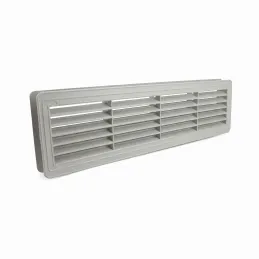 Grille de ventilation double face pour porte 430 x 115 mm / Gris