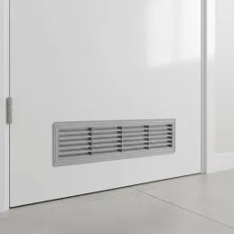 Grille de ventilation double face pour porte 430 x 115 mm / Gris