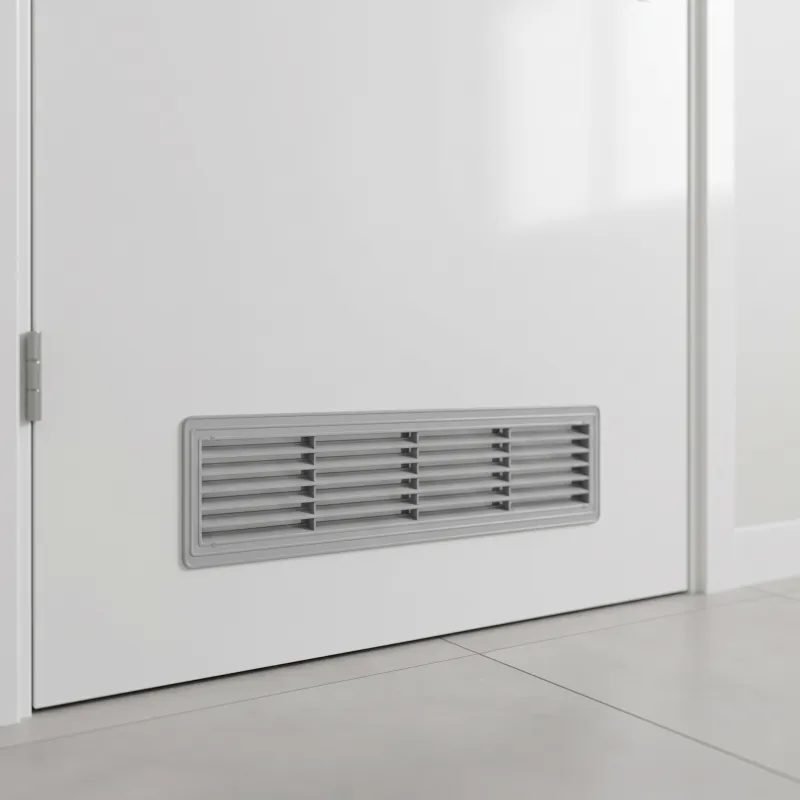 Grille de ventilation double face pour porte 430 x 115 mm / Gris