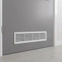Grille de ventilation double face pour porte 430 x 115 mm / Blanc mat