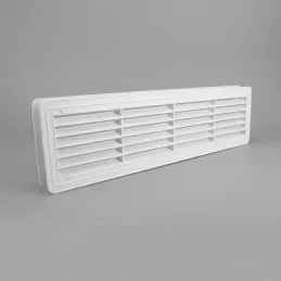 Grille de ventilation double face pour porte 430 x 115 mm / Blanc mat