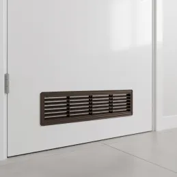 Grille de ventilation double face pour porte 430 x 115 mm / Marron foncé