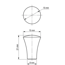 Bouton de meuble CARION / Noir mat